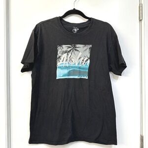 T&C Surf Designs Aloha Graphic T Shirt L Black Blue Beach